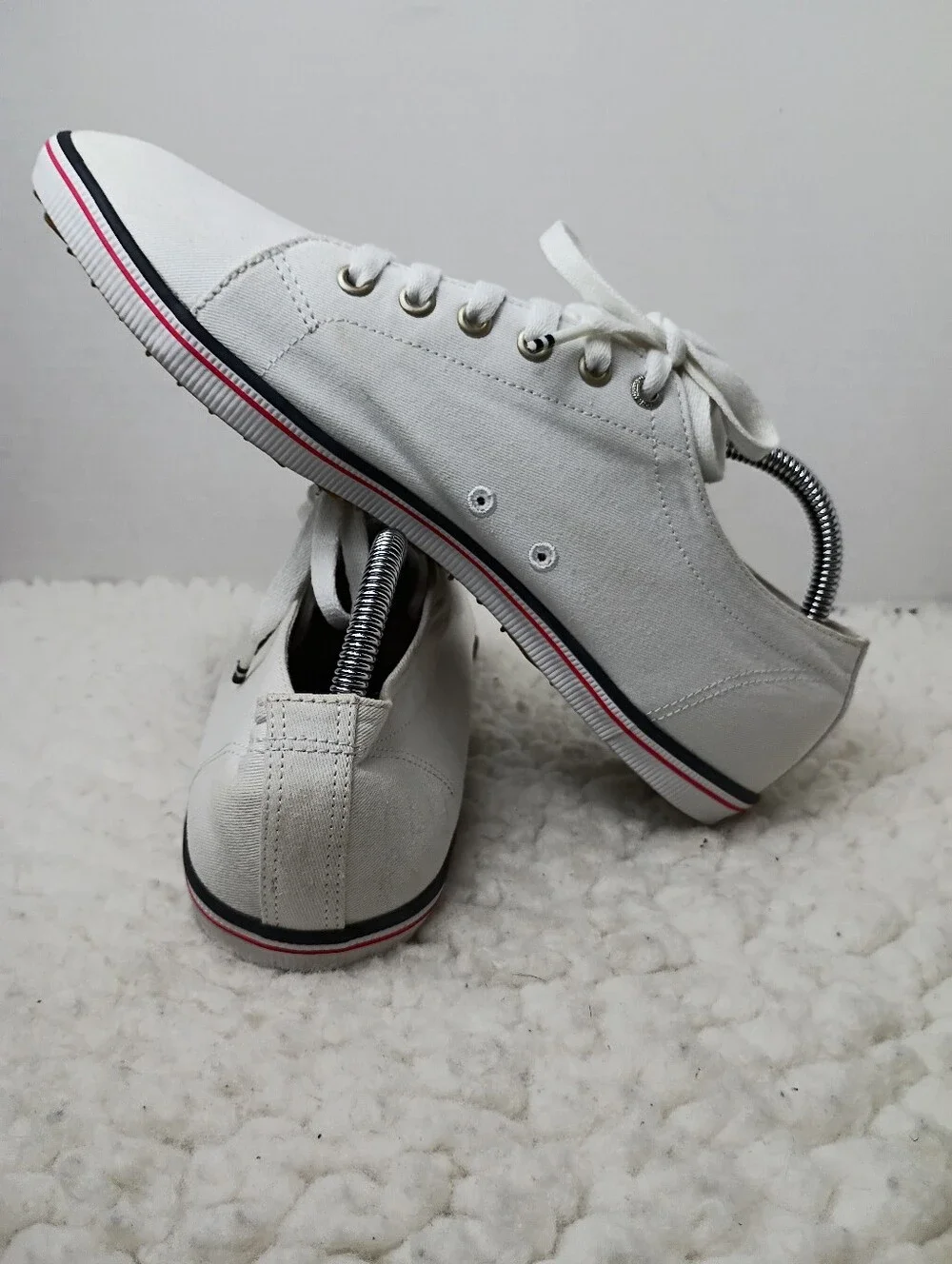 Fred Perry Kingston Twill White Canvas Sneakers Shoes Men's US 9 EU 42 B6259S